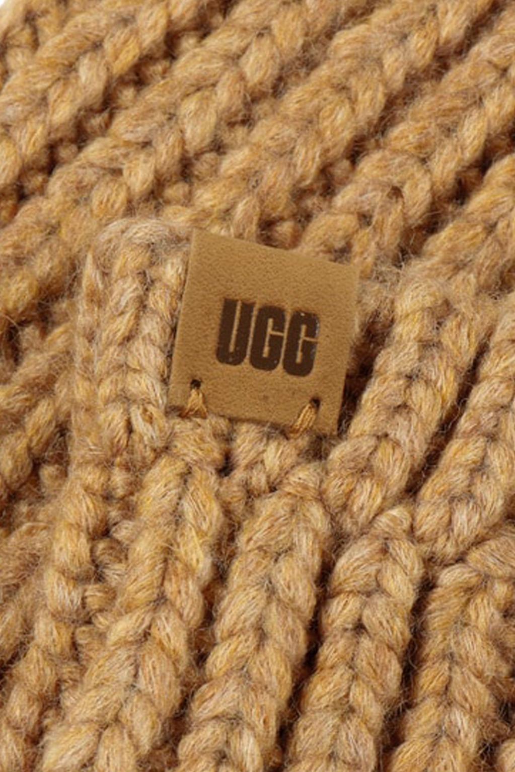 UGG W RIBBED FINGERLESS MITTEN en color MARRON (3)