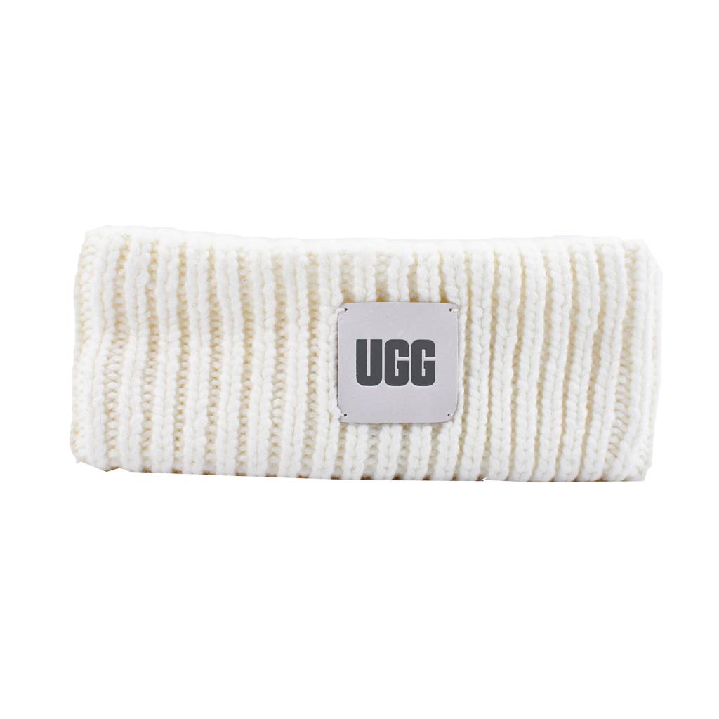 UGG W CHUNKY RIBBED HEADBAND en color BLANCO (4)