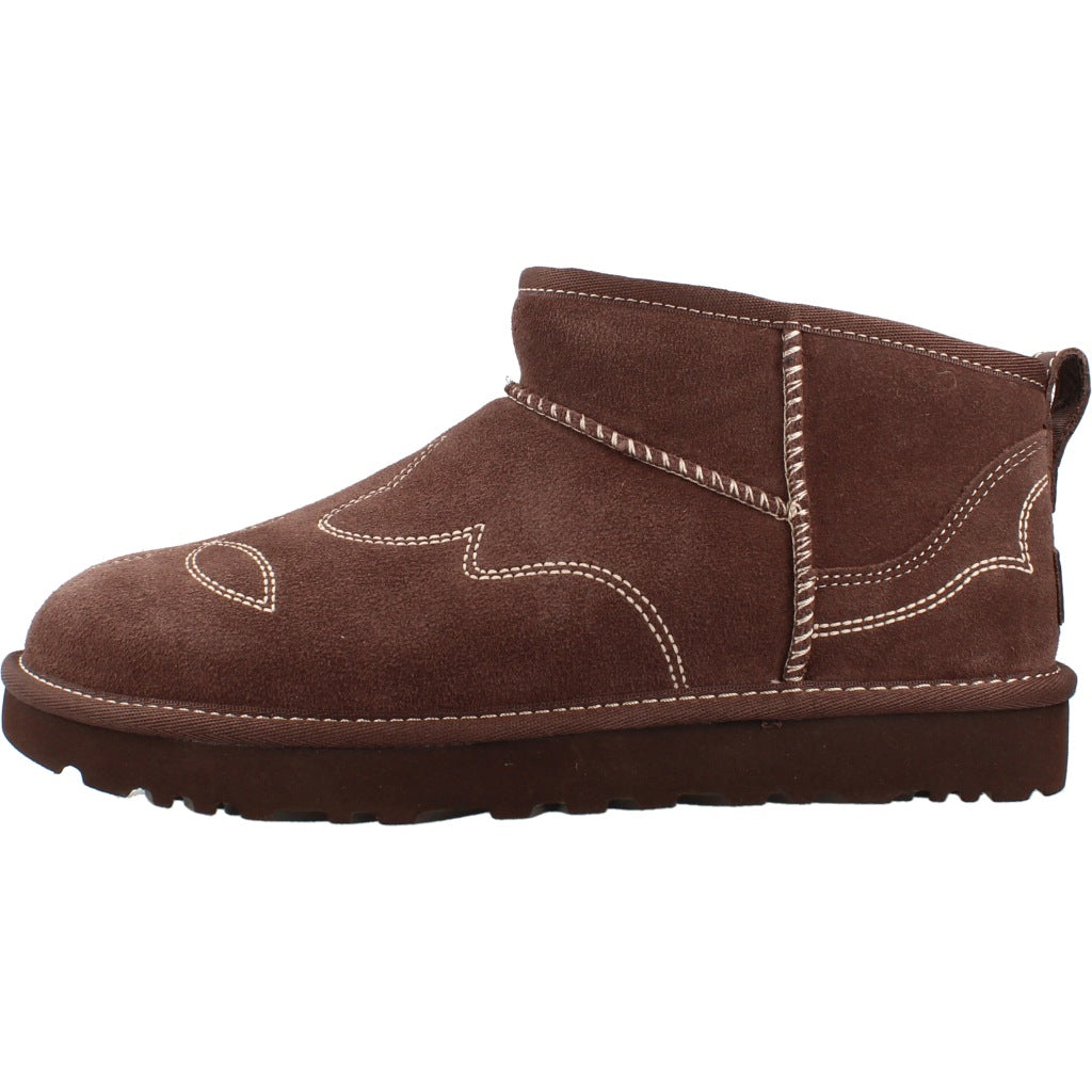 UGG W CLASSIC ULTRA MINI WESTERN en color MARRON (2)