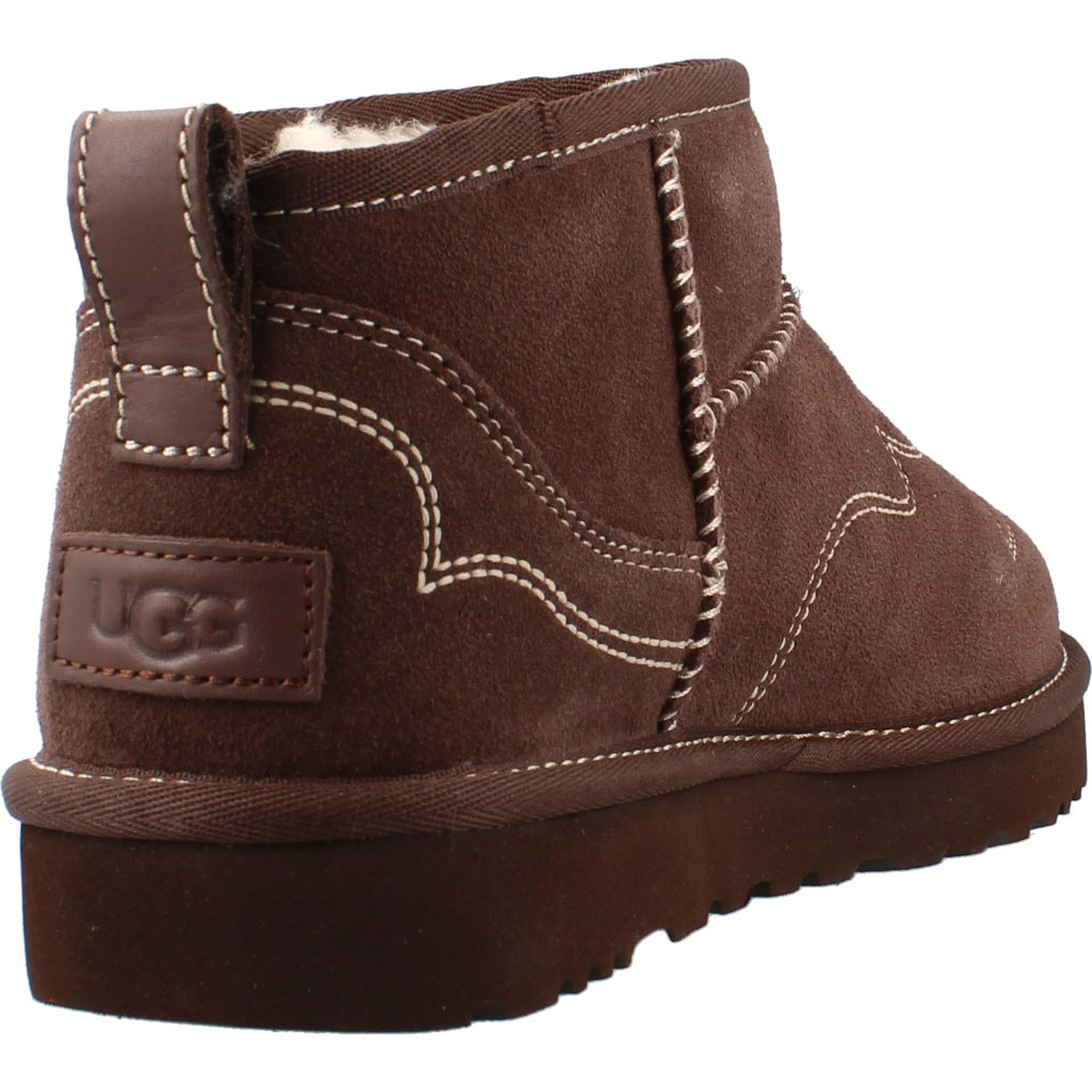 UGG W CLASSIC ULTRA MINI WESTERN en color MARRON (3)