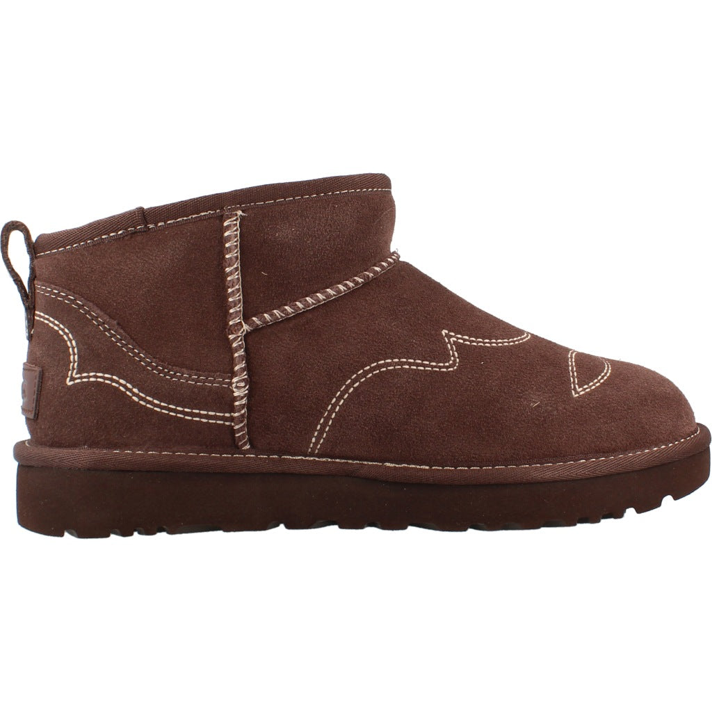 UGG W CLASSIC ULTRA MINI WESTERN en color MARRON (4)