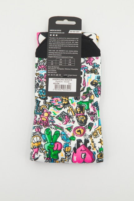 AMERICAN SOCKS DOODLE en color MULTICOLOR (2)