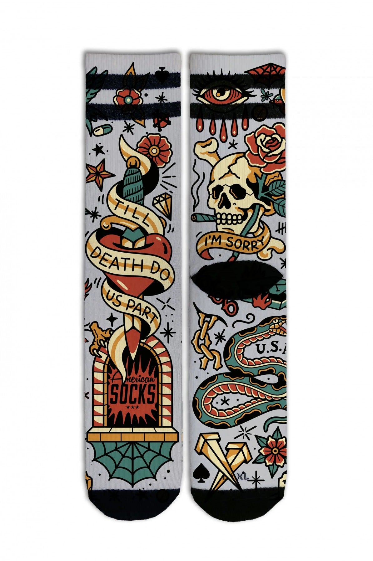 AMERICAN SOCKS TILL DEATH DO US PART en color MULTICOLOR (1)