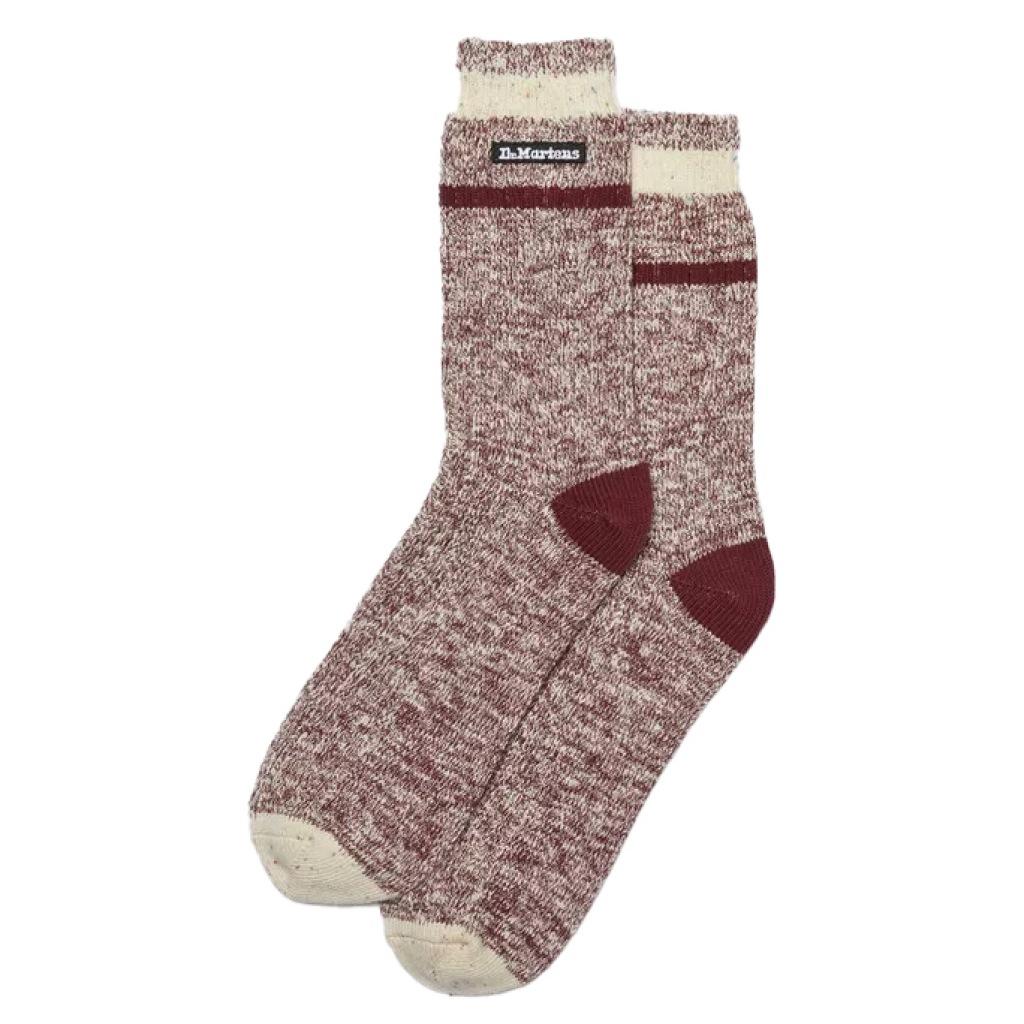 DR. MARTENS MARL SOCK en color BURDEOS  (4)