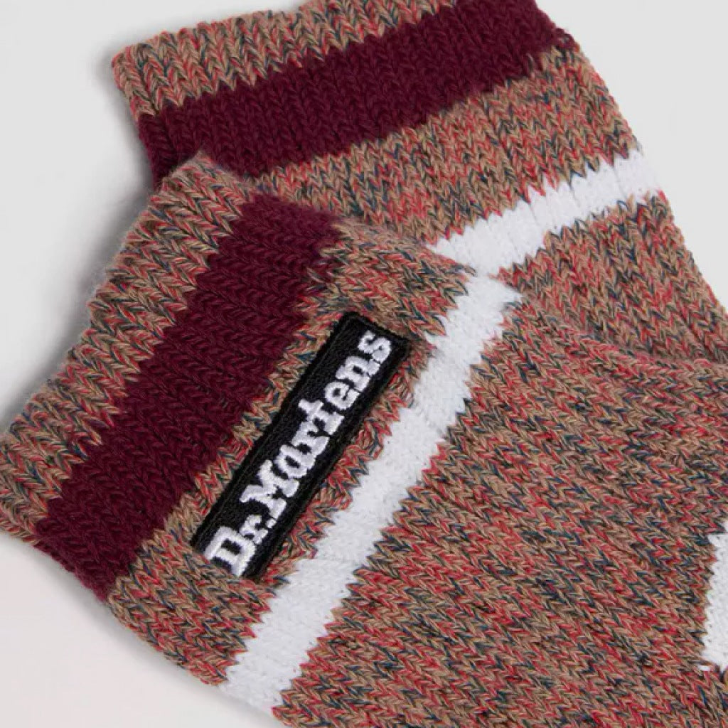DR. MARTENS  SHORT MARL SOCK  en color BURDEOS  (3)