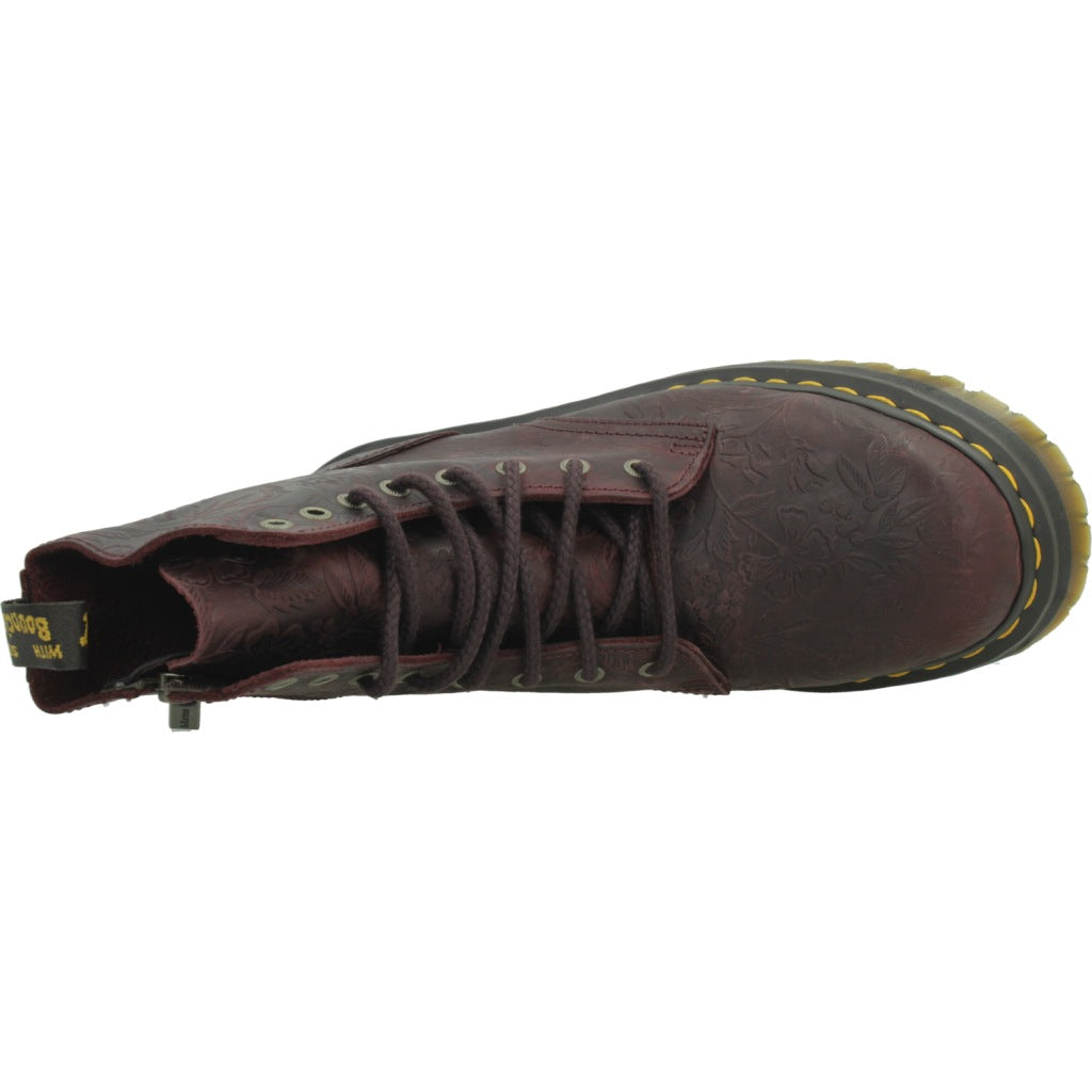 DR. MARTENS JADON EMBOSS FLORAL en color BURDEOS  (7)