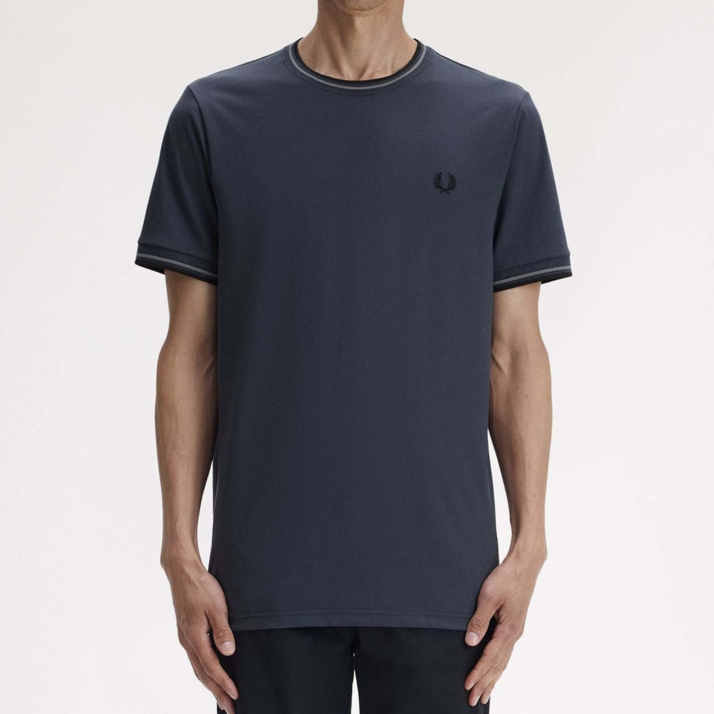 FRED PERRY  TWIN TIPPED T-SHIRT en color GRIS  (4)