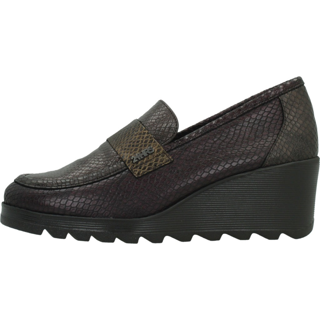  HORAS  H ZAPATO COMBI en color BURDEOS  (2)