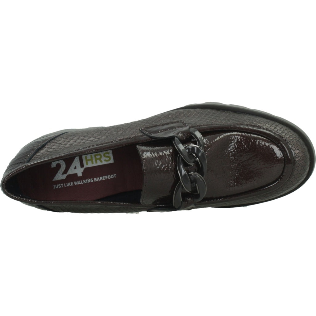  HORAS  H ZAPATO NEPALS en color BURDEOS  (7)