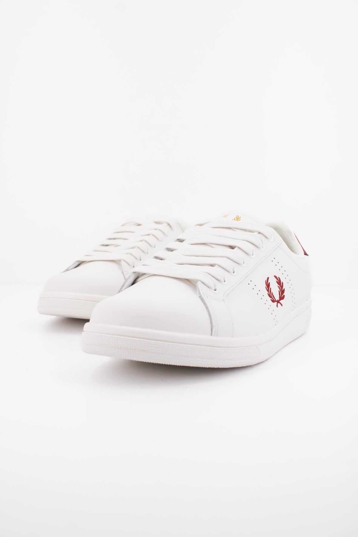 FRED PERRY  B LEATHER en color BLANCO  (2)