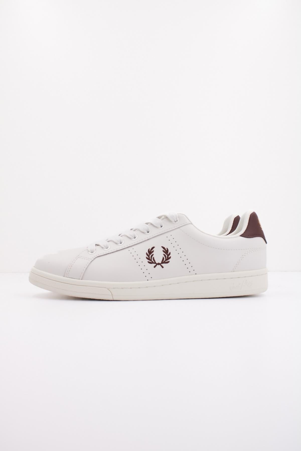 FRED PERRY  B LEATHER en color BLANCO  (1)