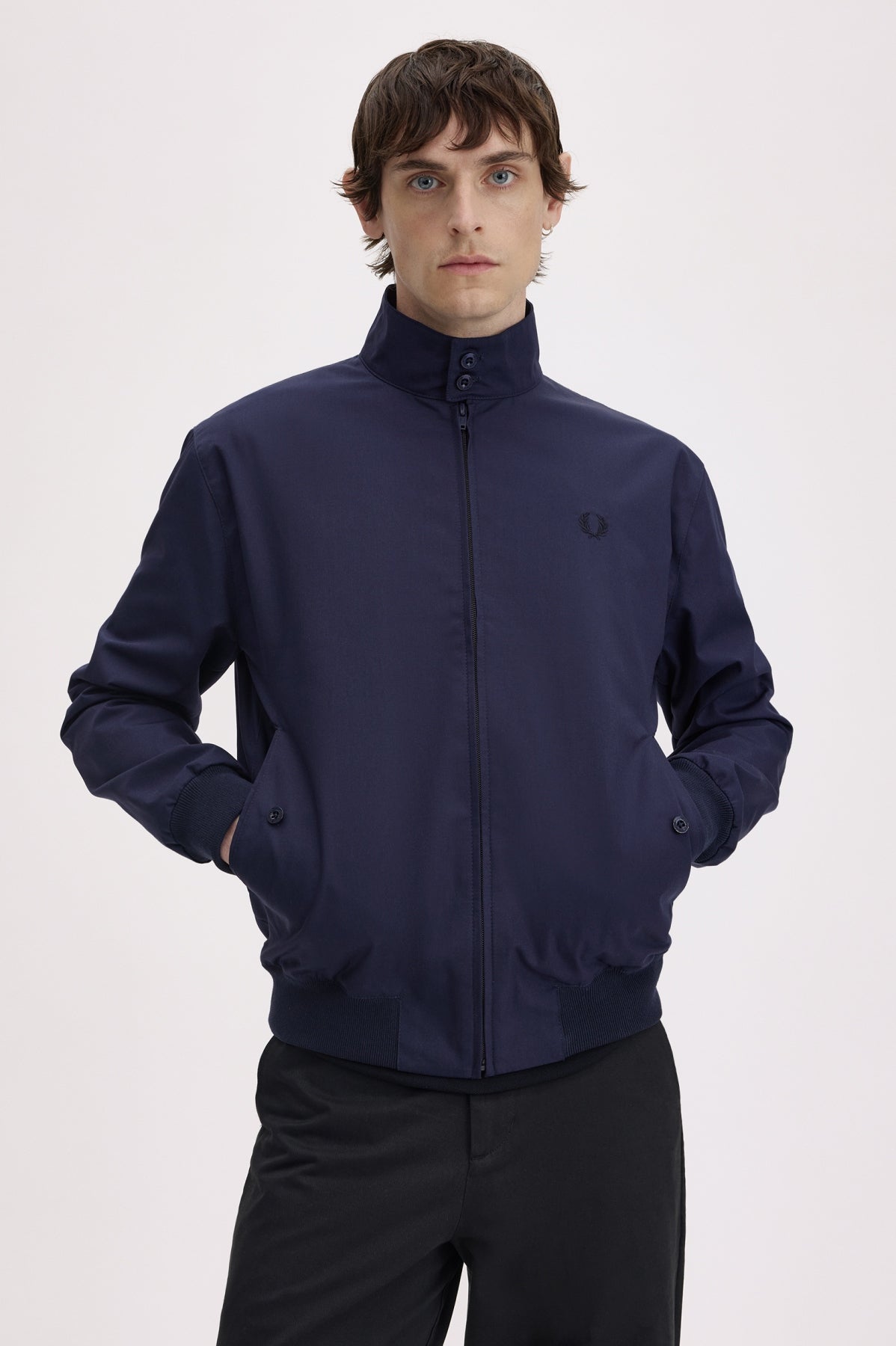 FRED PERRY MADE IN ENGLAND HARRINGTON MADE IN ENGLA en color AZUL  (1)