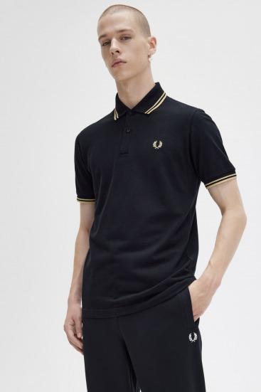 FRED PERRY TWIN TIPPED en color NEGRO  (3)