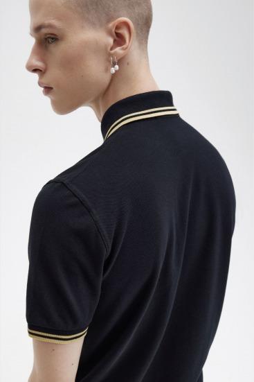 FRED PERRY TWIN TIPPED en color NEGRO  (4)
