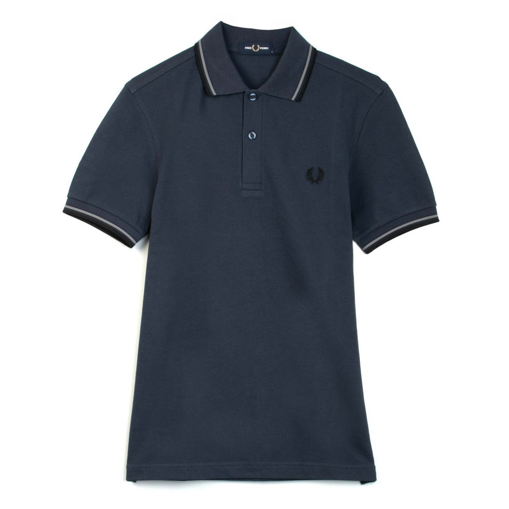 FRED PERRY TWIN TIPPED en color AZUL  (3)