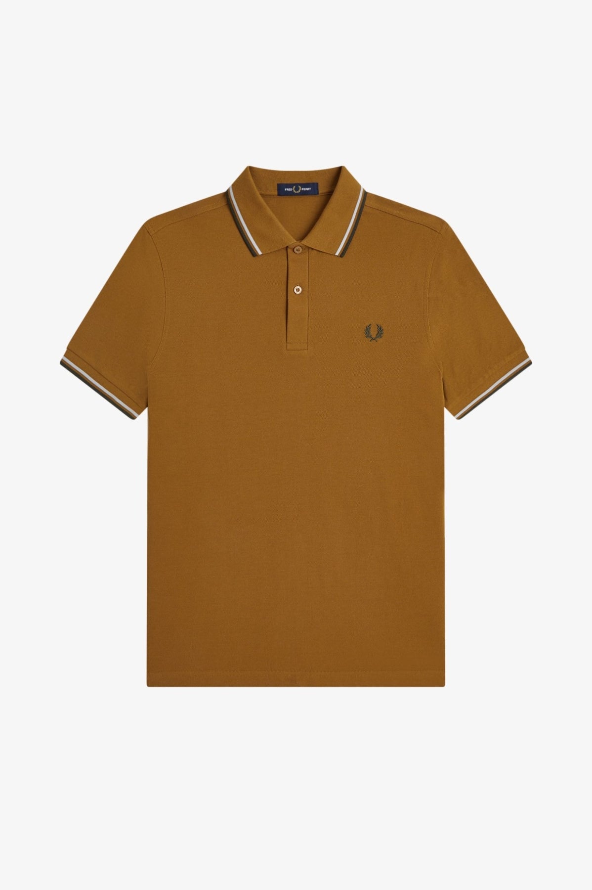 FRED PERRY MFP TWIN TIPPED SHIRT en color AMARILLO  (2)