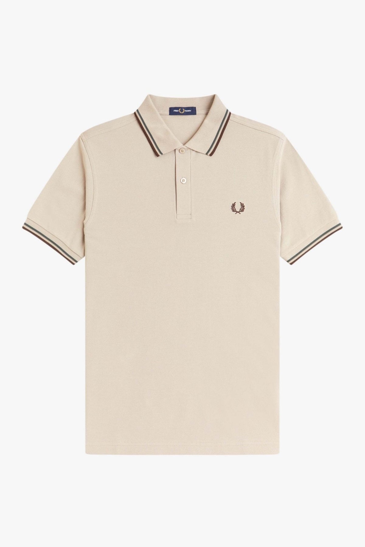 FRED PERRY TWIN TIPPED en color BEIS  (3)