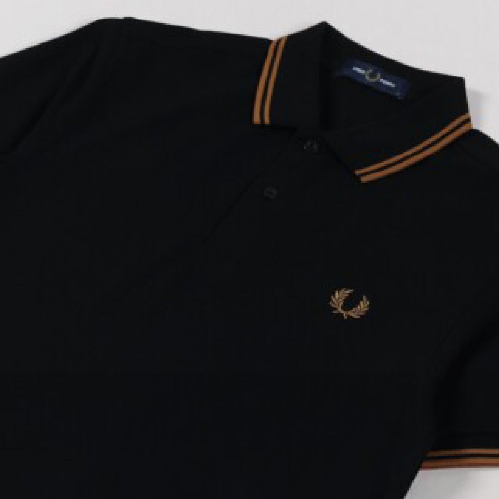 FRED PERRY TWIN TIPPED en color NEGRO  (6)