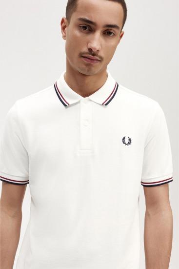 FRED PERRY TWIN TIPPED en color BLANCO  (3)