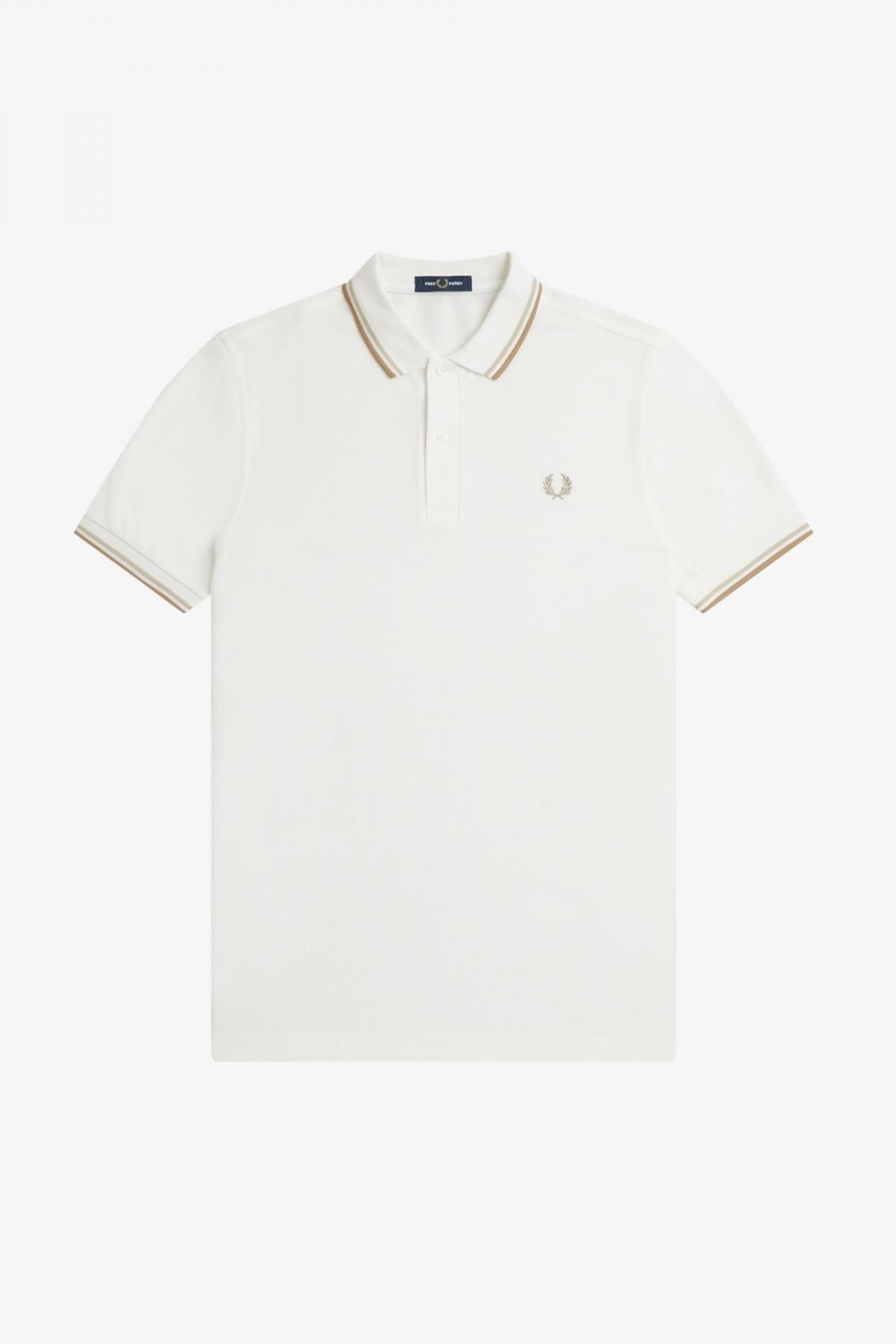 FRED PERRY TWIN TIPPED en color BLANCO  (2)