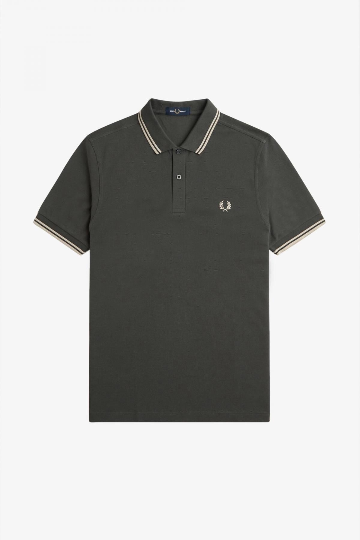 FRED PERRY TWIN TIPPED en color GRIS  (3)