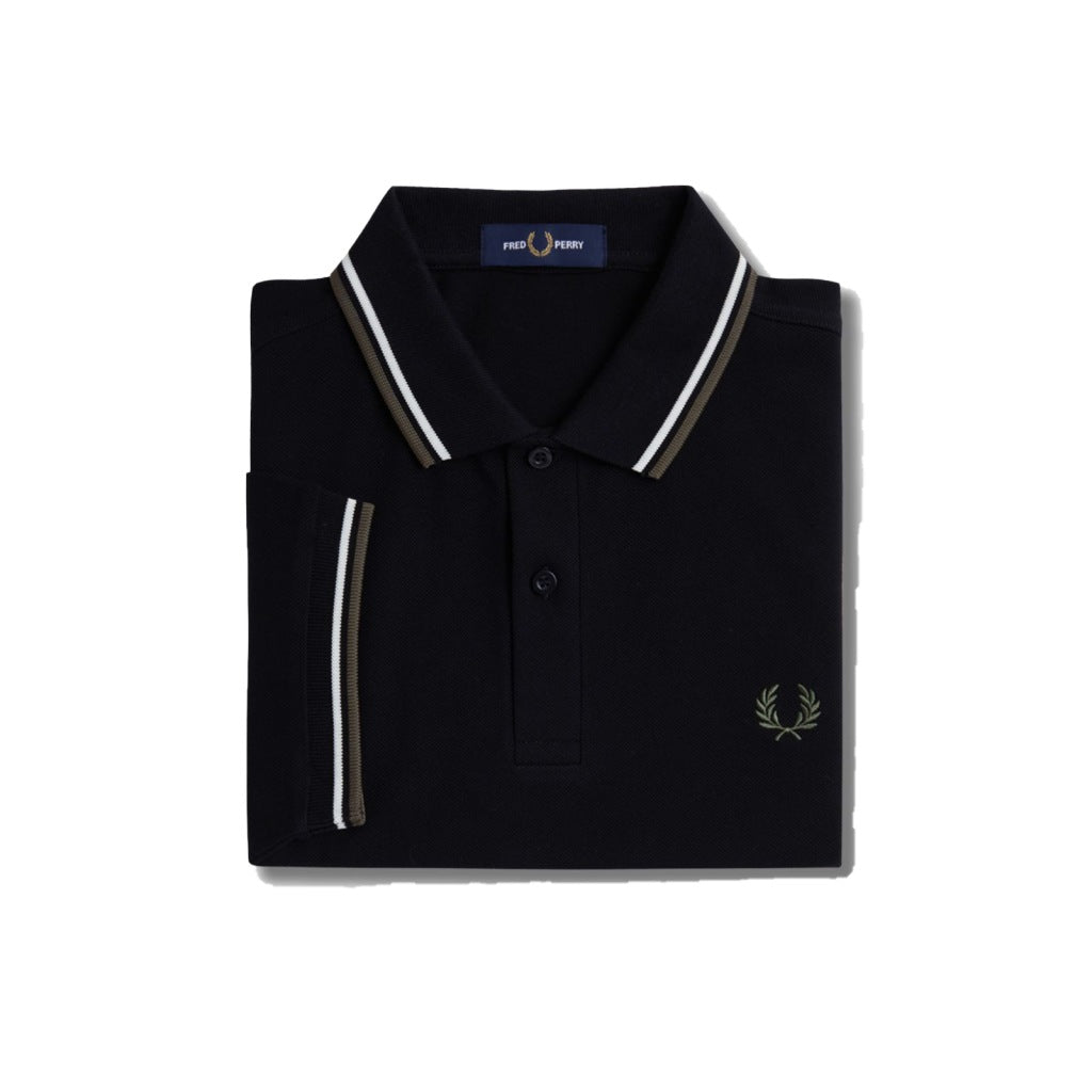 FRED PERRY TWIN TIPPED en color AZUL  (3)
