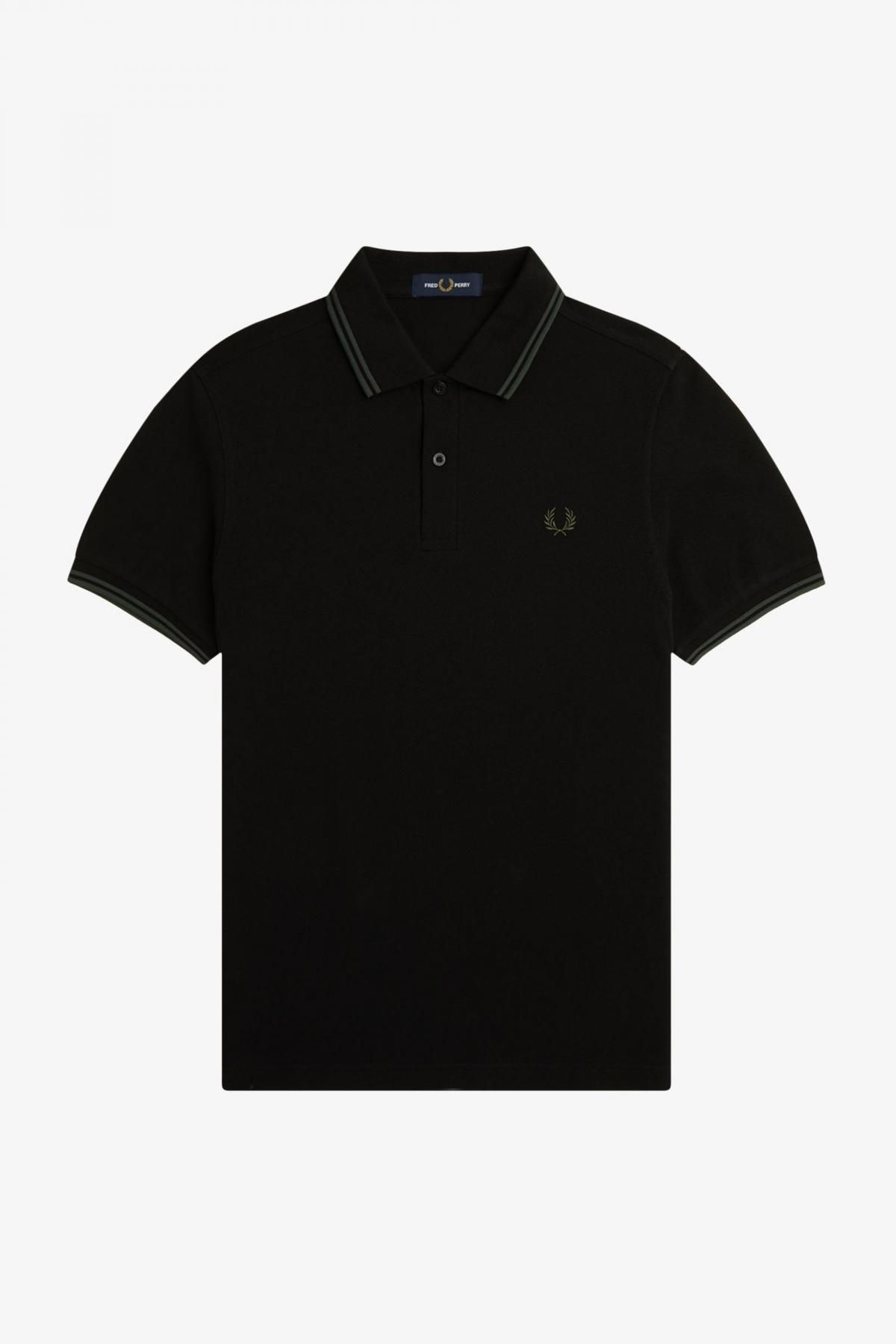 FRED PERRY TWIN TIPPED en color NEGRO  (2)