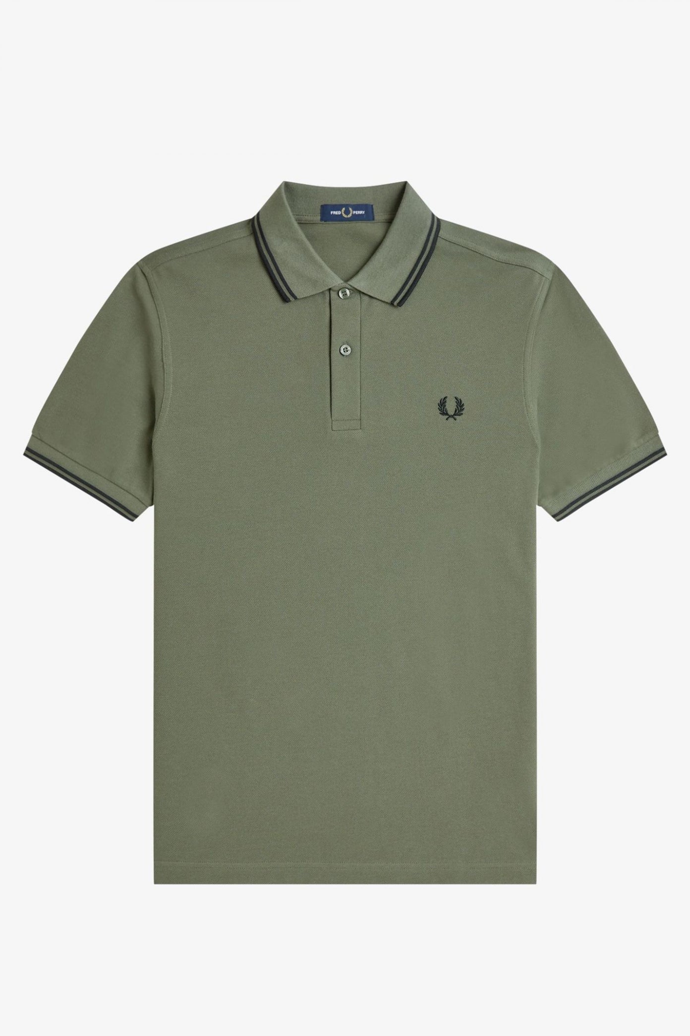 FRED PERRY TWIN TIPPED en color VERDE  (2)