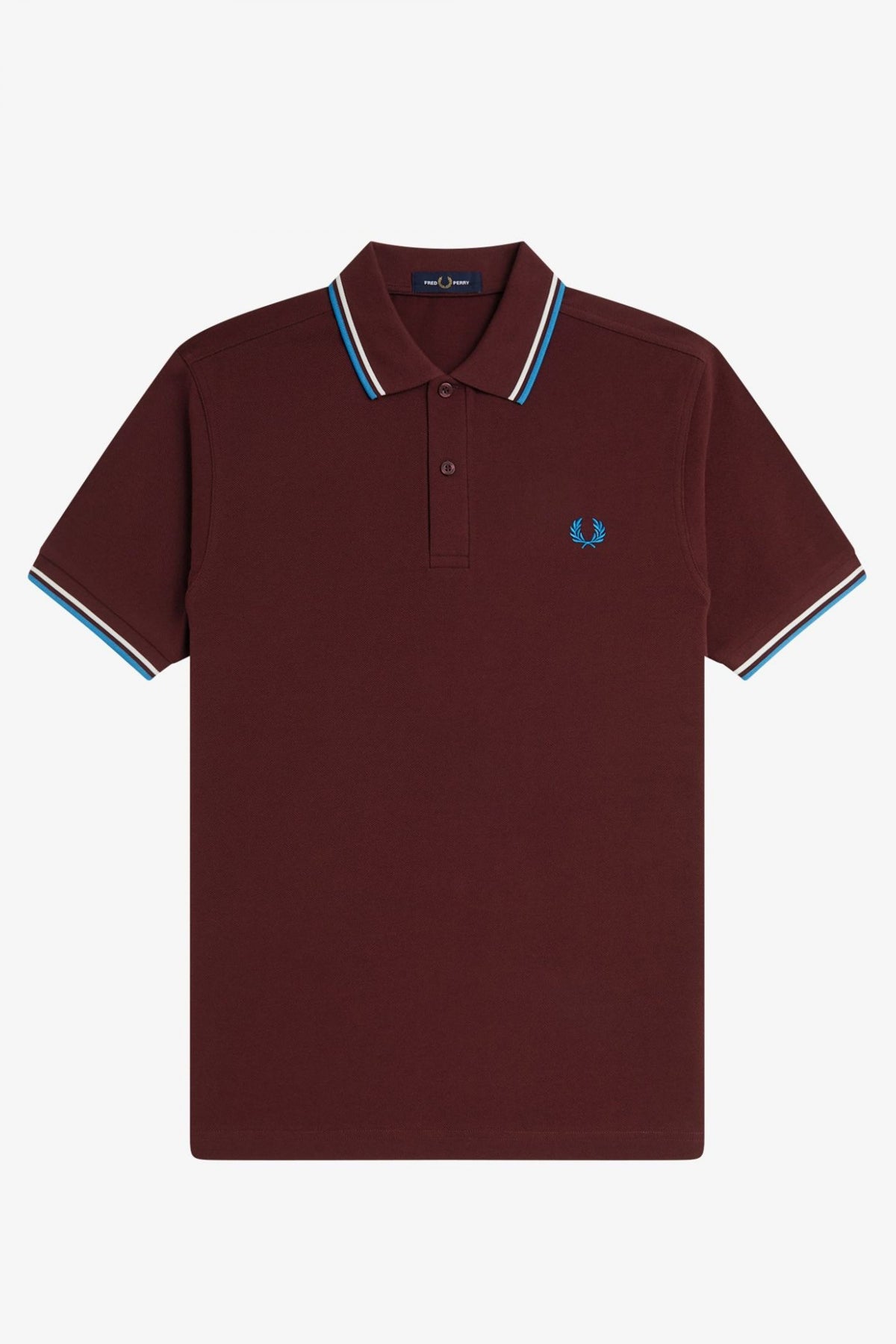 FRED PERRY TWIN TIPPED en color BURDEOS  (2)
