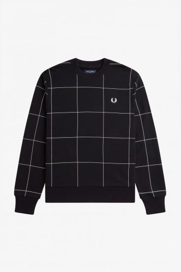 FRED PERRY  GRID DETAIL en color NEGRO  (2)