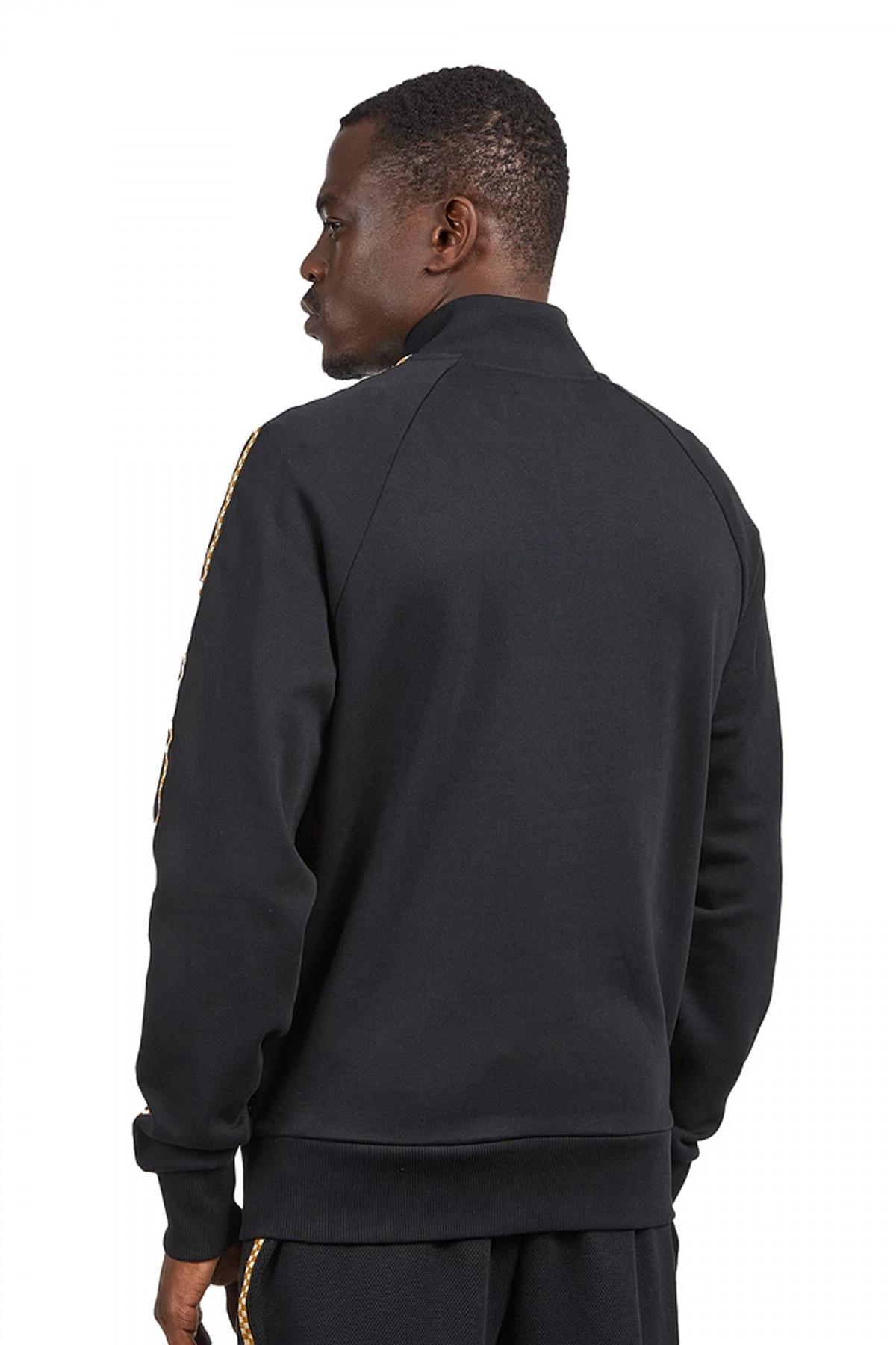 FRED PERRY CHEQUERBOARD TAPE HALF ZIP en color NEGRO  (2)