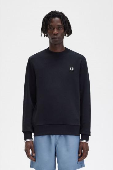 FRED PERRY CREW NECK en color NEGRO  (1)