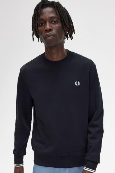 FRED PERRY CREW NECK en color NEGRO  (3)