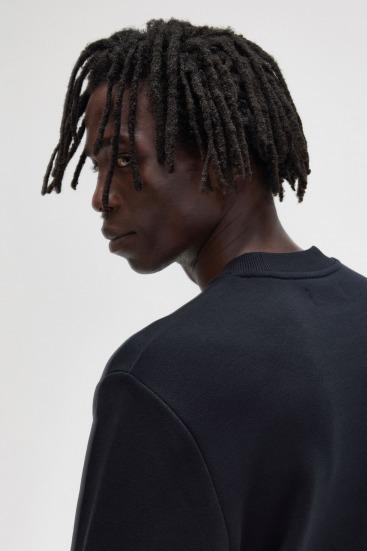 FRED PERRY CREW NECK en color NEGRO  (4)