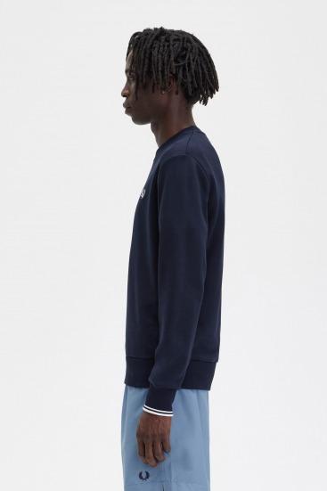 FRED PERRY CREW NECK en color AZUL  (3)