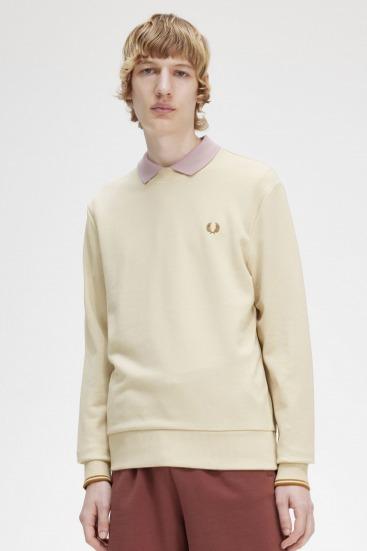 FRED PERRY CREW NECK en color BEIS  (1)