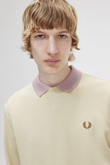 FRED PERRY CREW NECK en color BEIS  (4)