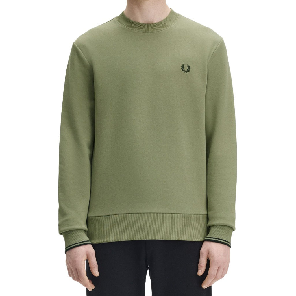 FRED PERRY NECK SWEATSHIRT en color VERDE  (3)