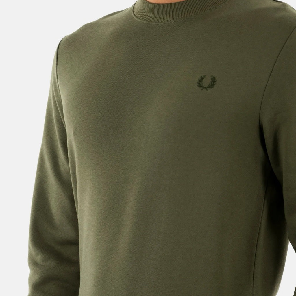 FRED PERRY NECK SWEATSHIRT en color VERDE  (6)