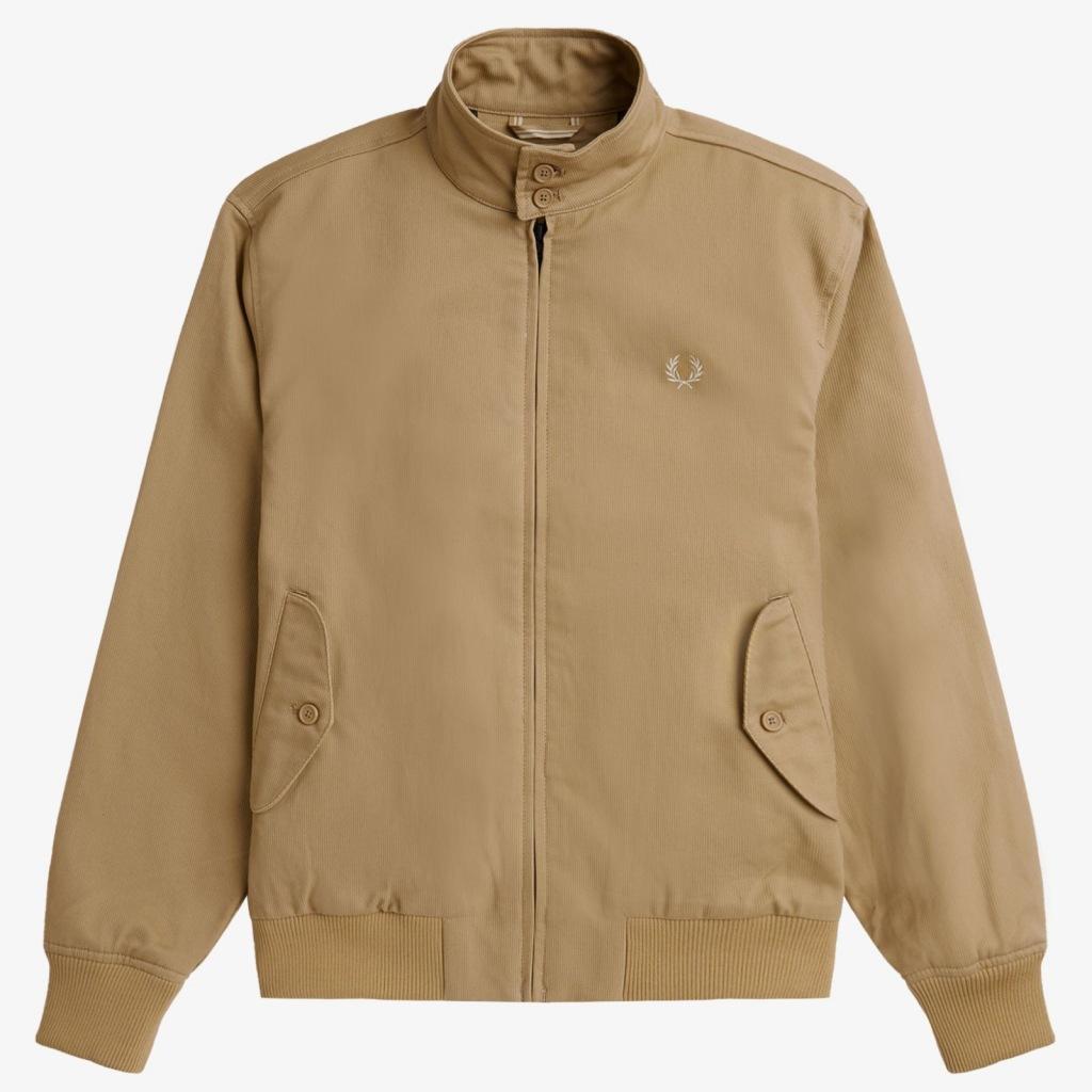 FRED PERRY CORD HARRINGTON JACKET en color MARRON CLARO  (1)