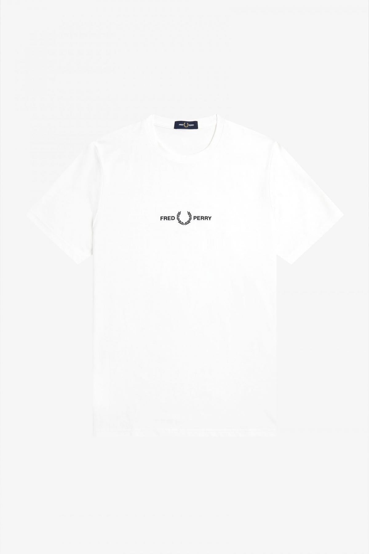FRED PERRY EMBROIDERED T-SHIRT en color BLANCO  (2)