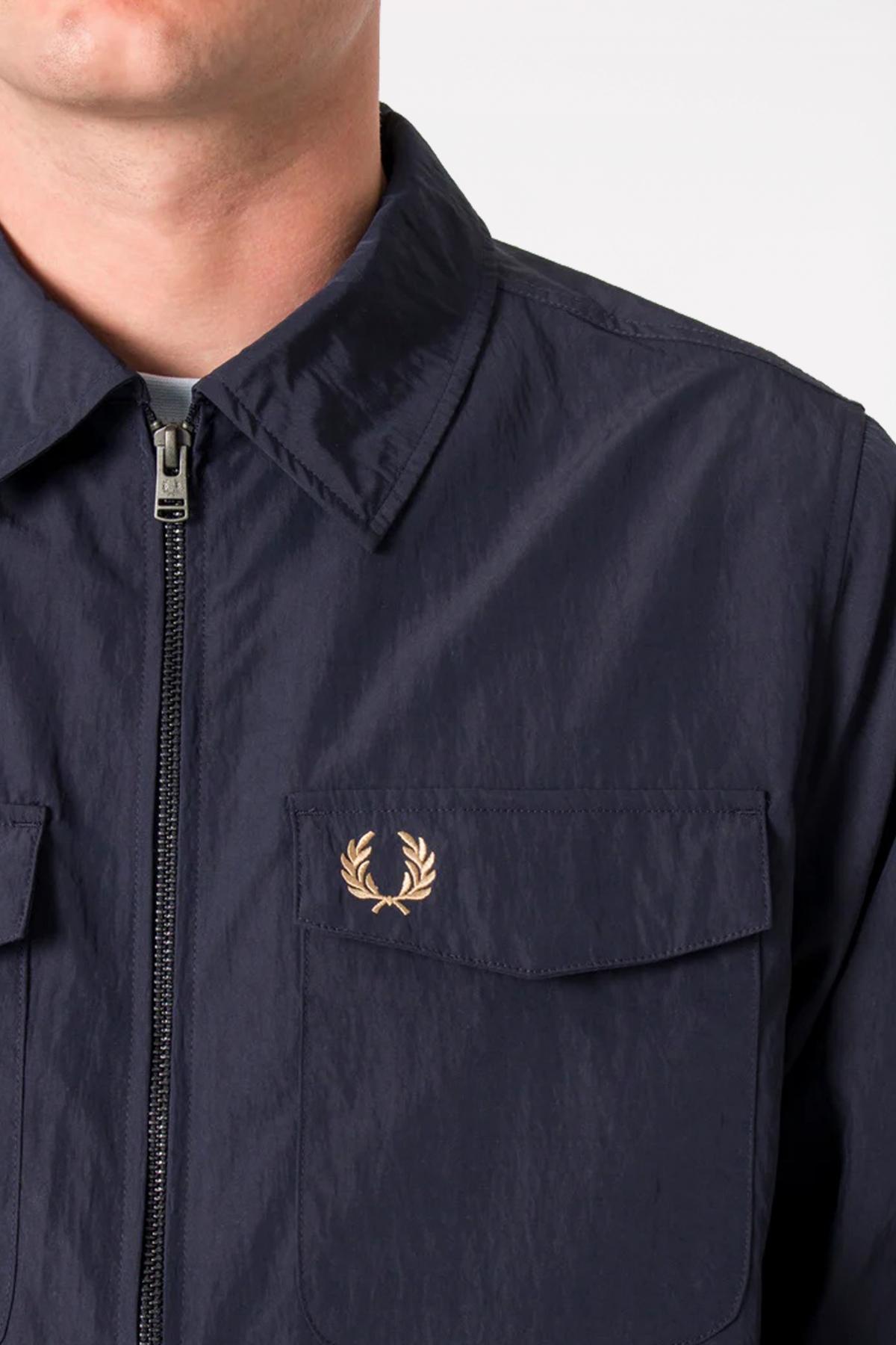 FRED PERRY ZIP THROUGH OVERSHIRT en color AZUL  (2)