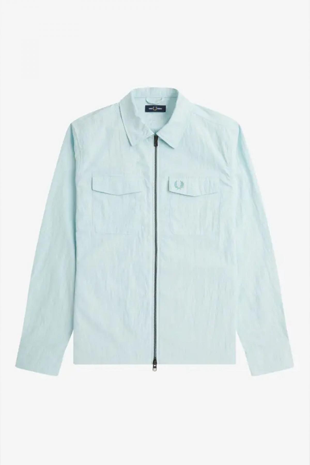 FRED PERRY ZIP OVERSHIRT en color AZUL  (2)