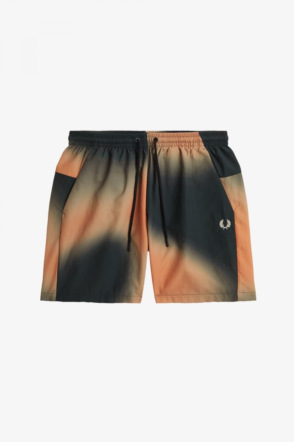 FRED PERRY PRINTED SHORT en color NEGRO  (2)