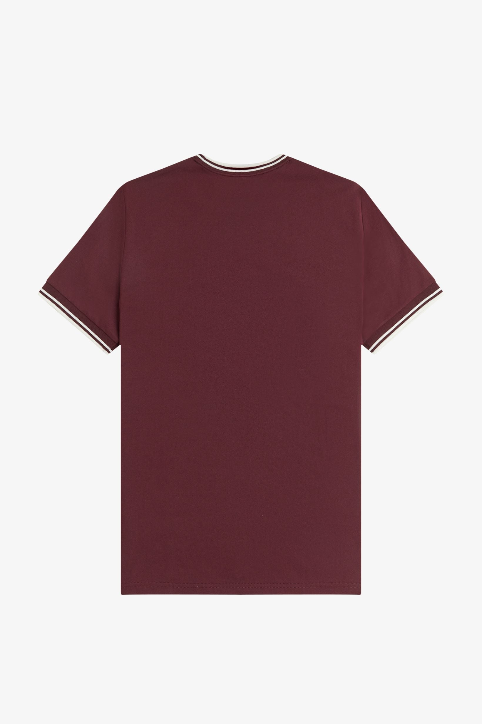 FRED PERRY  TWIN TIPPED T-SHIRT en color BURDEOS  (2)
