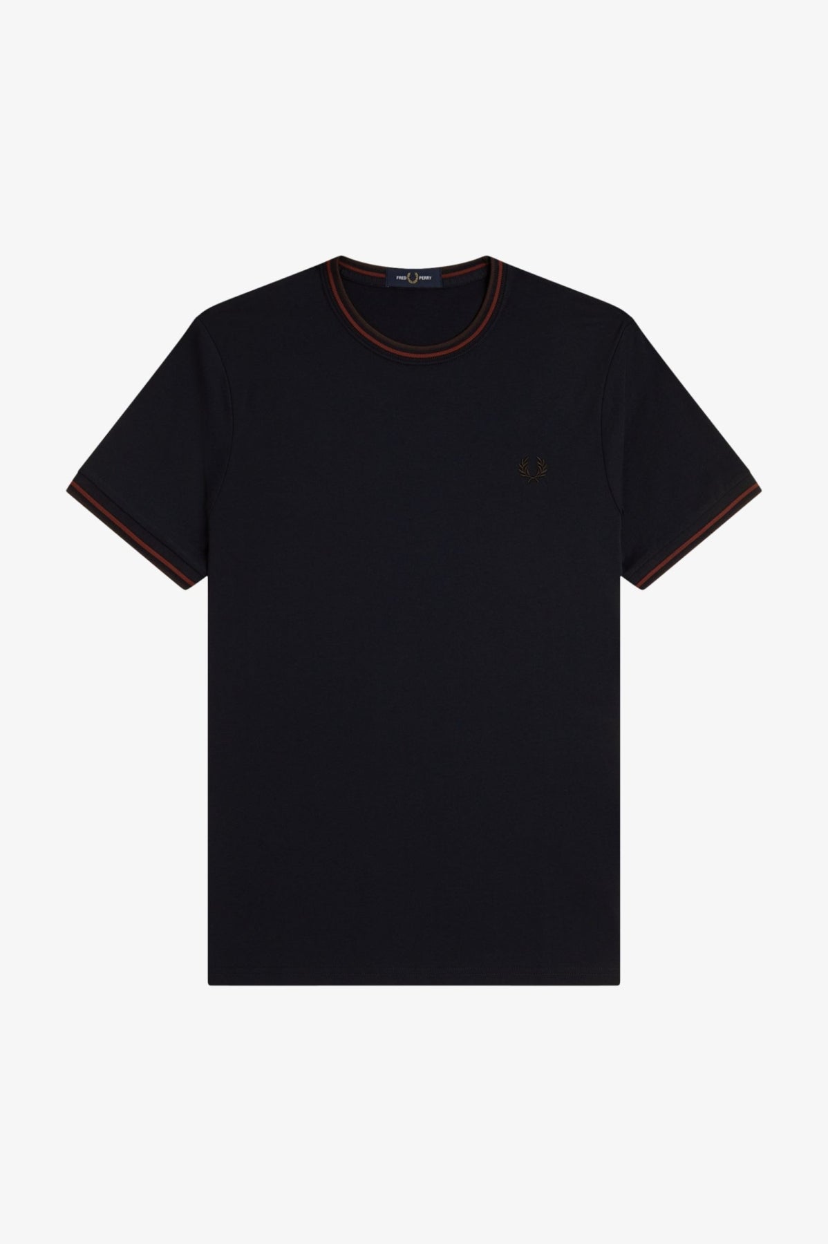 FRED PERRY MFP TWIN TIPPED T SHIRT en color NEGRO  (2)