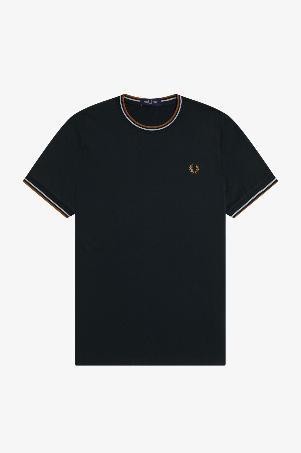 FRED PERRY MFP TWIN TIPPED T SHIRT en color VERDE  (2)