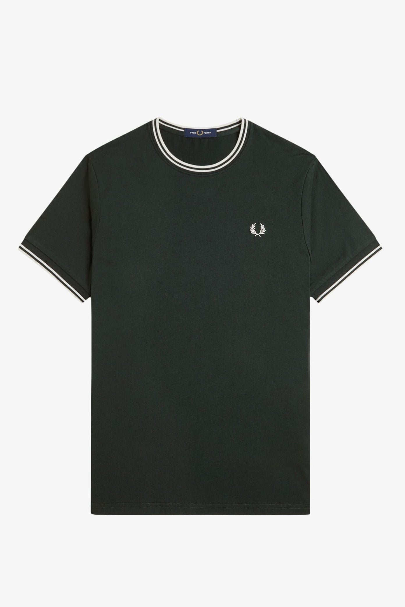 FRED PERRY  TWIN TIPPED T-SHIRT en color VERDE  (2)