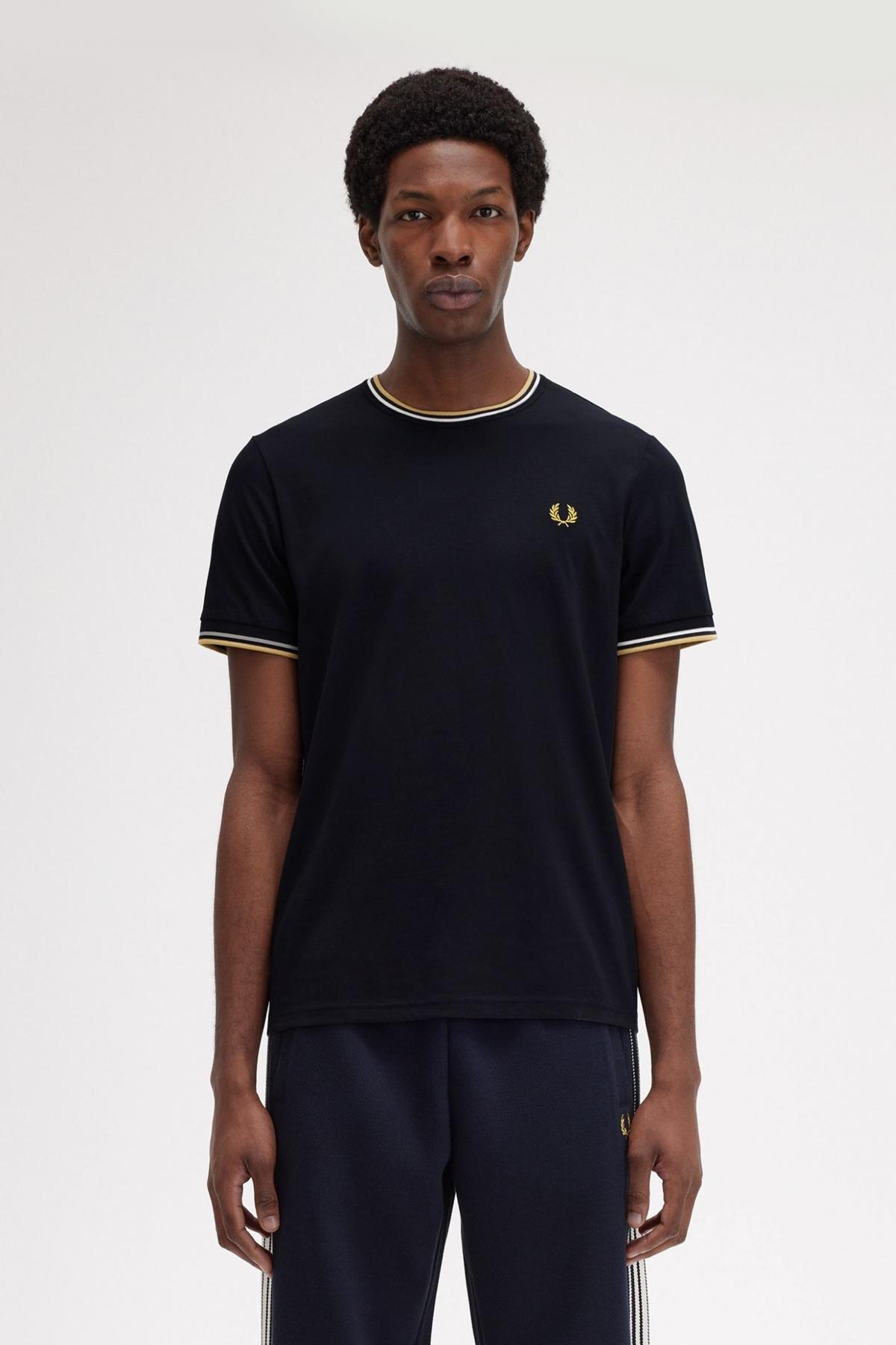 FRED PERRY  TWIN TIPPED T-SHIRT en color AZUL  (1)
