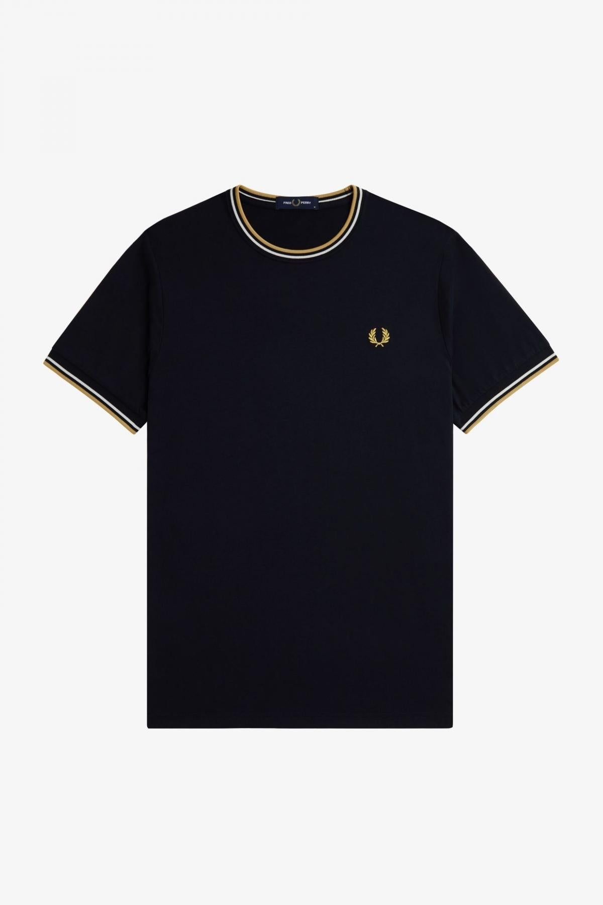 FRED PERRY  TWIN TIPPED T-SHIRT en color AZUL  (2)